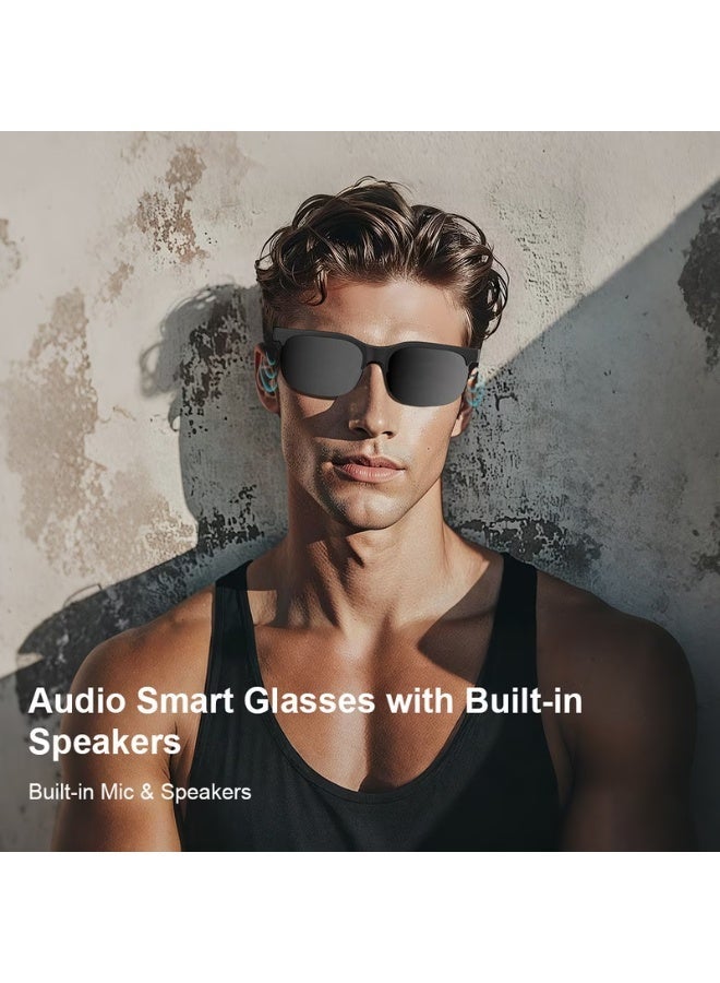 NIBEMINENT Smart Glasses with Wireless Audio - Wireless Hands-Free Glasses Suitable for Office, Music, Phone Calls, Compatible for Smartphones, Lightweight with Volume Control & USB- Charging (No Charger Included) - Image 3